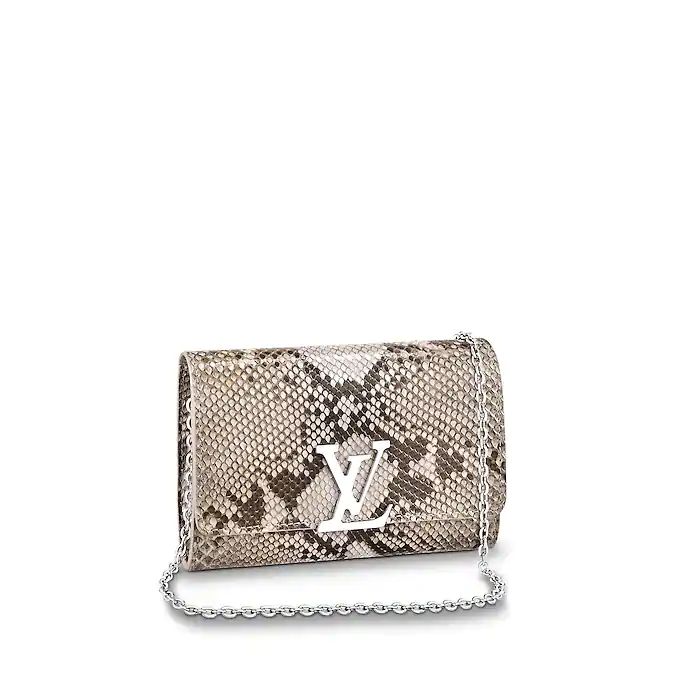 LOUISE CHAIN PM Python Leather - Brands Blogger
